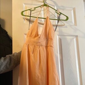 Peach Halter Dress